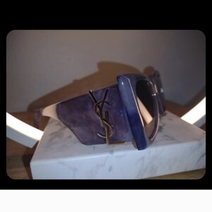 Yves Saint Laurent Purple Oversized Sunglasses